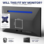 VIVO Dual Monitor Desk Mount, Heavy Duty Fully Adjustable Steel Stand, Holds 2 Computer Screens up to 24 inches and Max 22lbs Each, Black, STAND-V024