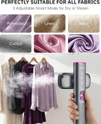 OGHom Steamer for Clothes, 110-240V Travel Steamer & Iron 2 in 1, 1000W Powerful Steam, Portable Handheld Garment Wrinkle Remover, 30s Fast Heat-Up with 3-mode Steam Control, for Global & Europe