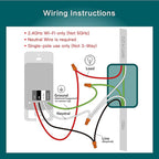 TREATLIFE Smart Switch 4 Pack, 2.4Ghz WiFi Light Switch Single-Pole, Neutral Wire Required, Works with Alexa, Google Home and SmartThings, Smart Home Remote Control, FCC Listed