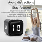 Rotating Productivity Timer 5, 10, 30, 60 Minutes Preset, Desk Cube w/Gravity Sensor for ADHD, Mute Functions, Ideal for Work, Study, Kitchen, Back to School (Black)