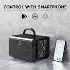Airthereal MA10K-PRO SMART WiFi Ozone Generator - High Ozone Output Capacity Ozonator- Odor Remover, Deodorizer, Sterilizer - Adjustable Output and Timer Settings for Any Size Room - Black