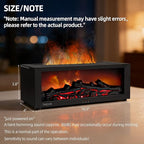 Fireplace Flame Air Diffuser Humidifier,7 Colors Aromatherapy Essential Oil Diffuser,Ultrasonic Aroma Humidifier with Timer for Home,Bedroom,Office,Yoga (Black, L)