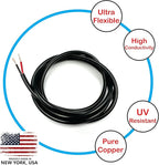 NATIONAL Wire & Cable – 12 AWG 2-Conductor Premium Copper Wire, 100 ft, Stranded | Made in USA, Heavy-Duty Flexible Jacket | Automotive, Solar, Home, RV, Indoor and Outdoor Use