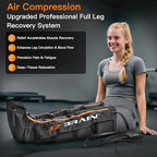 Air Compression Leg Recovery Boots : Dual-Power Sequential Compression System Device with Smart Pressure Sensor - 6 Modes & 14 Positions Foot and Leg Massage for Athletes & Gym (Small)