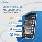 Shelly 2PM Gen4 | Wi-Fi, Zigbee & Matter 2-Channel Smart Relay Switch with Power Metering | Home Automation | Alexa, SmartThings, Google Home, HomeKit Compatible | Roller Shutters Control (4 Pack)