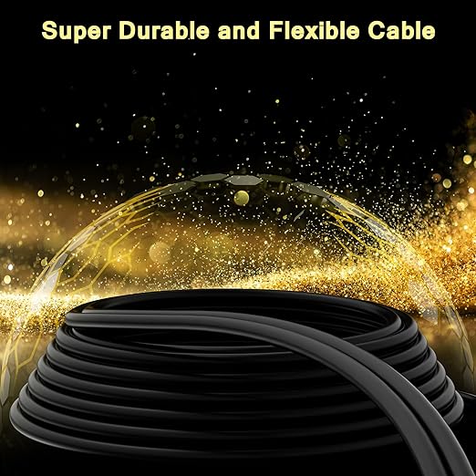 RCA Cable 20 FT, 90 Degree Right Angle 2RCA to 2RCA Stereo Audio Cable, Zinc Alloy Shell, Gold-Plated Plug, 2 RCA Audio Cord, for Home Theater, Subwoofer, HDTV, Amplifier, Hi-Fi System, Car, Speaker