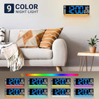 16.5" Large Digital Wall Clock: Wall Mount Decor Clock Large Display for Classroom Dorm Office Game Living Room, House Warming Gifts New Home, Christmas Birthday Gift for Mom Dad Seniors Teen Blue