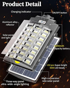 Gefolly SL-8600W Solar Street Light Outdoor, Wide Angle 680000LM Commercial Parking Lot Light Dusk to Dawn 6500K Flood Security IP67 with Motion Sensor Lamp for Yard, Basketball Court