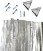 Palisade 78in x 60in x 30in Waterproof Vinyl Shower Surround Kit with Accessories in Urban Cliff