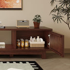 Maggym 70″ TV Stand with Storage, Modern Media Console with 2 Doors and Open Shelves, Entertainment Center for Living Room, Walnut