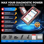 LAUNCH X431 CRP919E OBD2 Scanner, 2026 Bidirectional Scan Tool as CRP919EBT, CANFD/DoIP/FCA SGW, ECU Code, 35+ Service, Active Tests, All-in-One Full System Diagnosis, BST360 & i-TPMS, 2 Year Update