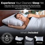 Silvery Silver Infused Bed Sheets Set - Award-Winning Self-Cooling Fabric with Self-Cleaning Silvery Technology™ That Stays Fresh 3X Longer for Hygienic Sleep (Gray, Twin)