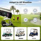 12V 24V 36V 48V 60V 72V LED Battery Monitor Meter Battery Fuel Gauge Indicator ELMCONFIG BM210 Lead-Acid&Lithium ion Battery Tester for Golf CART Yamaha Club CAR EZGO Stacking Machine Motorcycle