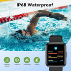 LIVIKEY Fitness Tracker Watch with Heart Rate Monitor, Activity Tracker with Pedometer, Sleep Monitor, Calories & Step Counter, IP68 Waterproof Smart Watches for Women Men Fitness Watch for Sports