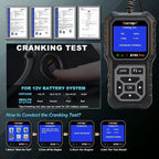 Acclope BT60 Pro Car Battery Tester, Digital Analyzer with Cloud Printing, 6V/12V/24V Battery Checker for AGM, Lithium, Gel Batteries, 100-3000 CCA Range, Automotive Charging System