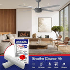 BioStrike Ceiling Fan Air Filter - Attachable Blade Cleaners - Easy-Install Air Cleaners for 3-5 Blade Fans - Made in USA (4 Pack, 8 Blade Filters Total)