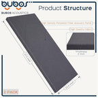 BUBOS 2 PCS Fabric Acoustic Panels,47.2''x23.6'' Decorative Sound Dampening Panels, Art Large Acoustic Wall Panels for Studios, Office, Home Theater,Max CavityPro Grey