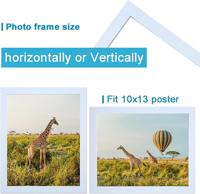 TKYGU 10x13 Picture Frame Set of 3,Wooden Frame white 10x13 Wall Gallery Poster Photo frame with Durable Shatter Resistant Plexiglass for Wall Mounting best gift