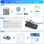 SEEKZERO Sleep Tracker, Activity & Fitness Trackers | Health Smart Bracelet 24/7 Heart Rate | Step & Calorie Counter | IP68 Waterproof Activity Tracker, Valentine’s Day Gifts for Family & Friends