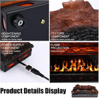 Electric Fireplace Logs Realistic Flame Effect Candle LED Flame Light USB Powered Electric Fireplace Remote Control Fireplace Placement Home Decoration 12.4*5.91*7.87 In No Heat Function