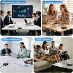 440W Fast Charging 8 Port USB C Charger Block, Multi-Device USB Charging Station Wall Desktop Charger with GaN Ⅲ Technology, USB-C Charger Adapter for MacBook/iPad/iPhone 16/Samsung Galaxy/DELL/HP