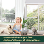 WooFog Window Security Bars Adjustable, Window Bars Security Inside Vertical, Heavy Window Ac Lock Bar with Rubber Feet for Up and Down Windows, 17-32 inch Double Hung Window Stopper -4 PCS Patented