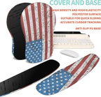 KUOSGM 2-in-1 Ergonomic Set, Wave Rise Keyboard Wrist Rest and Massage Bulge Slope Mouse Pad Wrist Support, Cushion Memory Foam Integrated to Relieve Wrist Pain, American Flag