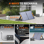 ALLWEI Portable Power Station 300W (Peak 600W) Upgraded, 256Wh LiFePO4 Battery Bank Solar-Generator with 6 Output Ports, Backup Power Supply for Camping Travel Blackout Home Use (Solar Panel Optional)