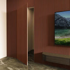 Art3d Slat Wood Wall Paneling for Interior and Ceiling Decoration - Pack of 4pcs + 1pc End-Trim, Size 108 x 5.7in.- Walnut