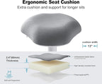 Wobble Stool - Adjustable Height Standing Desk Chair | Sit Stand Stool with 360-Degree Non-Slip Swivel Base|for Home,Office and Classroom(Light Wood)