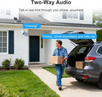 HOSAFE.COM Cameras for Home Security Outdoor, WiFi Outdoor Camera Wireless, Solar Security Cameras Wireless Outdoor, 360 PTZ, PIR Sensor, 2K HD Color Night Vision, 2-Way Talk, IP66 Waterproof