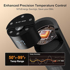 YEW Space Heater for Indoor Use, 34" Portable Electric Room Heater with Remote, 80° Oscillating, 24H Timer, Thermostat & ECO Mode, Ceramic Tower Heater for Large Room,Bedroom,Office