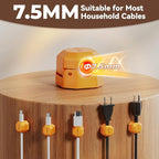 12 Pack Rotatable Cable Clips,Spring Cord Organizer Desk Cable Management Cord Holder Adhesive Phone Charger Cord Clips for Home Office Car Wall Nightstand Accessories Orange