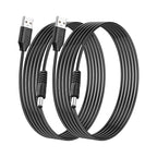 SinLoon USB to DC 5.5x2.1mm Power Cord 5V3A 10FT, 2Pcs 5.5mm Barrel Jack Charging Cable for Security Camera/LED Lights/Router/Set-Top Box, Pure Copper Core Stable 5V Direct-Through Design