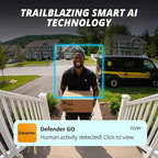 Defender GO 2K AI Powered WiFi Indoor/Outdoor Home, Business, Pet, Baby Security Camera, AI Detection, Dual Band, Spotlight/Siren, Color Night Vision, 2-Way Talk, Works with ClearVu App, 3 Pack