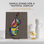IPAME 16 Inch Heavy Duty Plate Stand (2 Pack) - Metal Display Easel for Large Plates, Picture Frames, Signs, Posters, Decorative Platters
