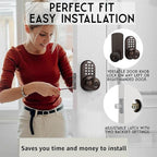 MiLocks TKK-02OB Digital Door Knob Lock with Electronic Keypad, Oil Rubbed Bronze, Keypad Lockable
