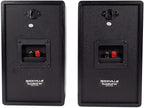 Rockville Pair RockShelf 64B V2 400W Black 6.5" Bookshelf Speakers, 4 Ohm, Kevlar Woofers, Silk Dome Tweeter, Wall-Mountable, for Home Theater and Music Enthusiasts
