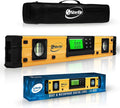 Shefio Digital Level - 18 Inch Magnetic, IP54 Dustproof and Waterproof - Protractor - Includes Batteries and Carrying Case