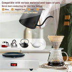 Commercial Coffee Warmer, 60W 176℉ Single Burner Decanter Warmer Plate, Stainless Steel Portable Warmer Single Burner, for Cafe, Break Room, Buffet and Commercial Use