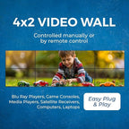 OREI 4K 8x8 Seamless HDMI Matrix Switch Video Wall Controller HDMI Processor Upto 4K 60hz 4:4:4 8-bit - HDMI 2.0, HDCP 2.2, 18 Gbps, UltaHD 4x2, 2x2, 1x4, 1x2, 4x1 Remote Control (UHDS-808VW)