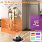ZCWA D15S MAX Robot Vacuum and Mop Combo, 10000Pa Suction Robot Vacuum, Self-Emptying, Lidar Navigation Robot Vacuum Cleaner, 3200mAh/Automatic Recharging, 3.5L Dust Bin, App Control, Wi-Fi Connected