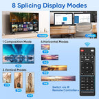 2x2 HDMI 4K Video Wall Controller with Media Player Function,4K@30HZ TV Wall Processor, 8 Display Modes 1x1 1x2 1x3 1x4 2x2 2x1 3x1 4x1 with Remote Control, 180°Rotate,with for 4x1-1 HDMI Input/Output