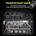 Septekon 2K Outdoor Security Camera 3MP, 2.4G Wired WiFi Camera with Night Vision, IP66 Waterproof, AI Human Motion Tracking, 2-Way Audio, Black