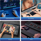 TourBox NEO - Customizable Editing Controller, Video Photo Color Grading Speed Editor, Mac/PC Intuitive Control Productivity for Adobe, Davinci and More, Programmable Keyboard Set with Cable and Bag