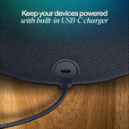 BLUEAIR Purifier for Bedroom - Mini Restful - Sunrise Clock with HEPASilent Filtration and Wake Up Light - Cleans Air and Supports Circadian Rhythm - USB-C and App Connectivity, Blue