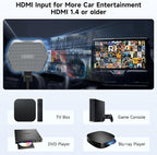 ATOTOMOVE Wireless Carplay Box Adapter with HDMI Input, 2 in 1 Dongle for Wired CarPlay Cars, Plug & Play Multimedia Hub for TV Box/Game Console/DVD/Blu-ray, Bluetooth 5.2, OTA Updates, AD Gray