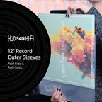 Hudson Hi-Fi Vinyl Record Outer Sleeves Covers - Premium Clear Vinyl Record Sleeve 100-Pack - Protect Your LP Albums from Scratches, Dirt & Dust - 3mm Thick No-Acid Exterior Disc Cover