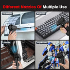 ANABOX Electric Air Duster – 150,000 RPM Brushless Cordless Blower, 4-Speed Adjustable, 8000mAh Rechargeable Battery, LED Light, for Computer, Keyboard, Car, Home & Outdoor Cleaning
