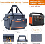 FRECOLSH Travel Carrying Case Compatible with Jackery Explorer 1500, Portable Power Station Storage Case with Water- proof Bottom and Pocket for Jackery Accessories Solar Generator, Storage Bag Only